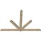 Ekena Millwork Kennewick Rough Sawn Timber Gable Bracket, Douglas Fir, 108"W x 72"H x 2"D x 6"F, 16/12 Pitch GBW108X72X0206KEN00RDF - alternate 3